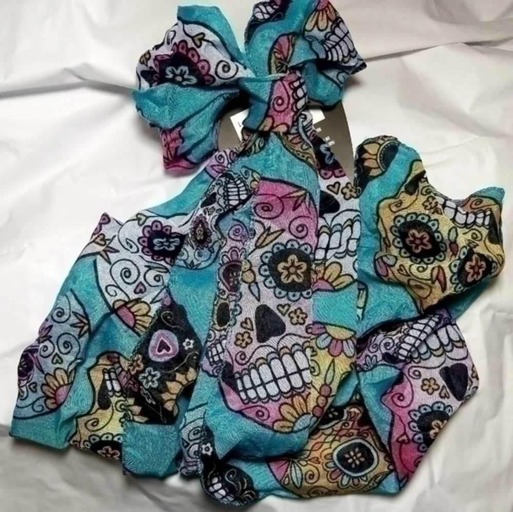 Day Of The Dead Skulls Scarf